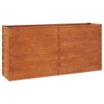 vidaXL Strat înălțat de grădină, ruginiu, 160x40x77 cm, oțel corten