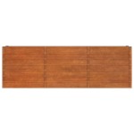 vidaXL Strat înălțat de grădină, ruginiu, 240x40x77 cm, oțel corten