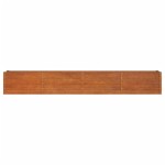 vidaXL Strat înălțat de grădină, ruginiu, 320x40x45 cm, oțel corten