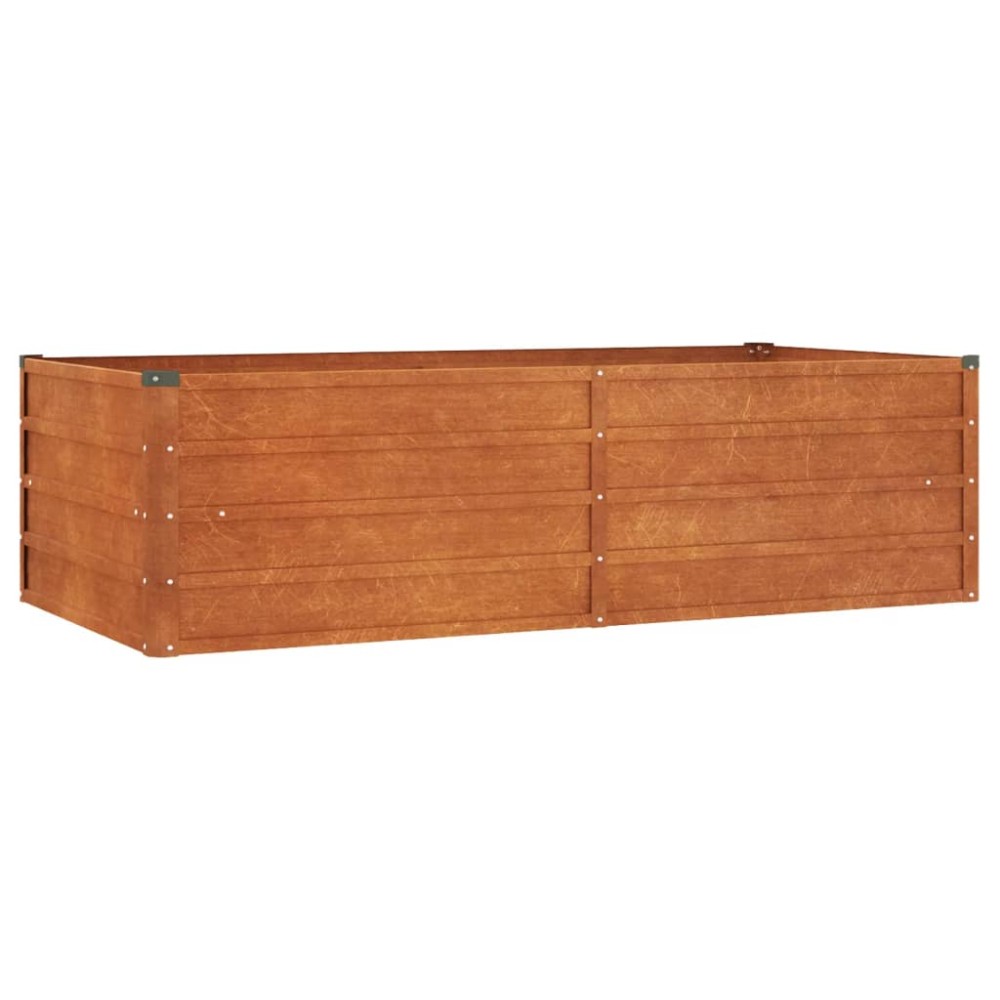 vidaXL Strat înălțat de grădină, ruginiu, 160x80x45 cm, oțel corten