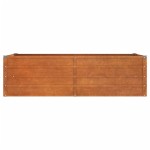 vidaXL Strat înălțat de grădină, ruginiu, 160x80x45 cm, oțel corten