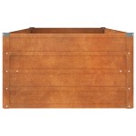 vidaXL Strat înălțat de grădină, ruginiu, 160x80x45 cm, oțel corten