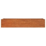 vidaXL Strat înălțat de grădină, ruginiu, 240x80x45 cm, oțel corten