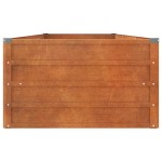 vidaXL Strat înălțat de grădină, ruginiu, 240x80x45 cm, oțel corten