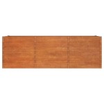 vidaXL Strat înălțat de grădină, ruginiu, 240x80x77 cm, oțel corten