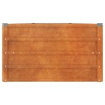 vidaXL Strat înălțat de grădină, ruginiu, 400x80x45 cm, oțel corten