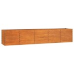 vidaXL Strat înălțat de grădină, ruginiu, 400x80x77 cm, oțel corten vidaXL Strat înălțat de grădină, ruginiu, 400x80x77 cm, oțel corten