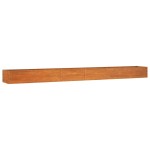 vidaXL Strat înălțat de grădină, ruginiu, 600x80x45 cm, oțel corten
