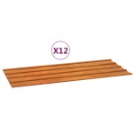 vidaXL Panouri de acoperiș, 12 buc., ruginiu, 100x44 cm, oțel corten vidaXL Panouri de acoperiș, 12 buc., ruginiu, 100x44 cm, oțel corten