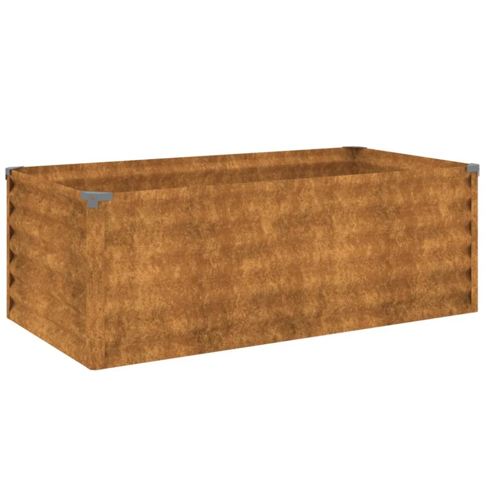 vidaXL Strat înălțat de grădină, 100x50x36 cm, oțel corten