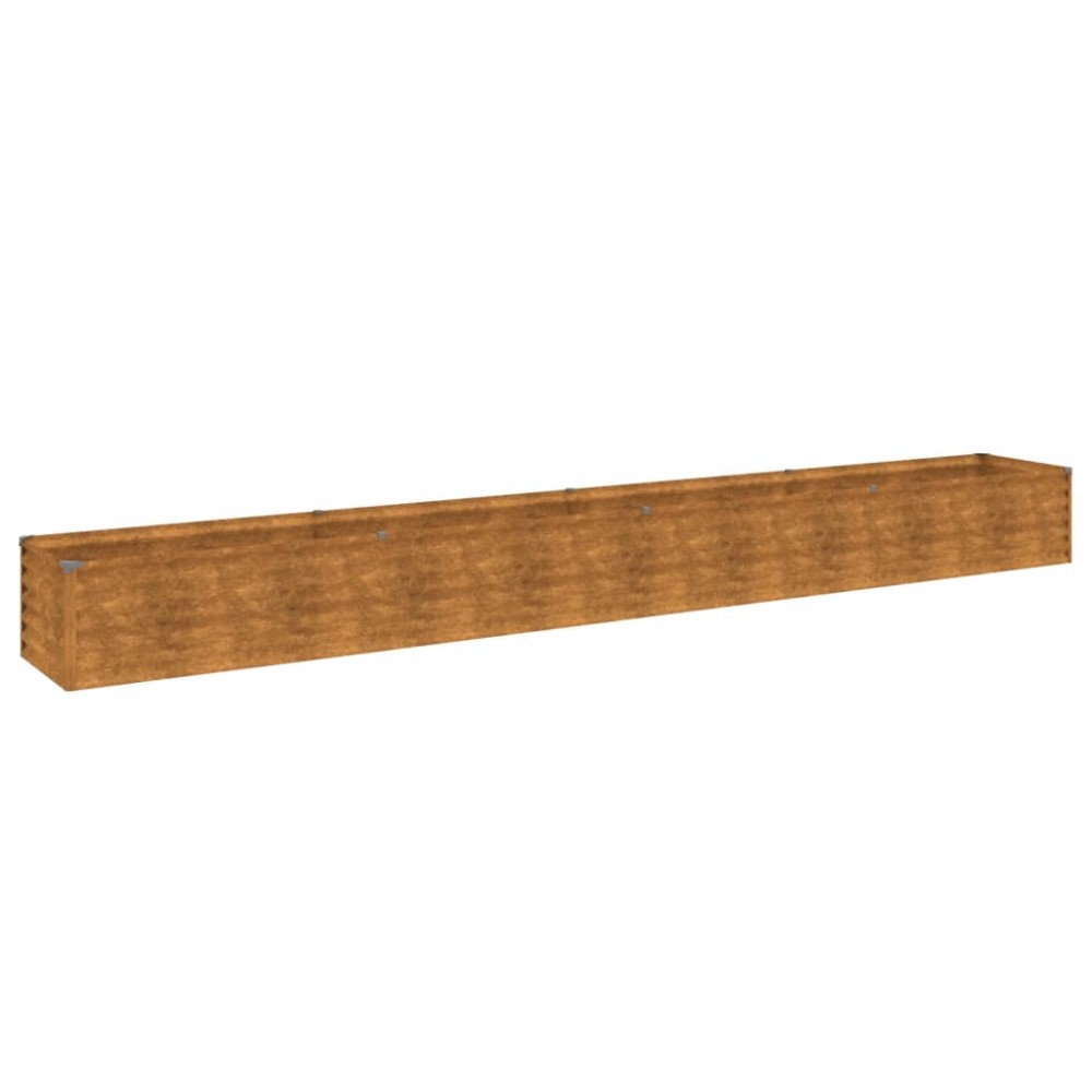 vidaXL Strat înălțat de grădină, 386x50x36 cm, oțel corten