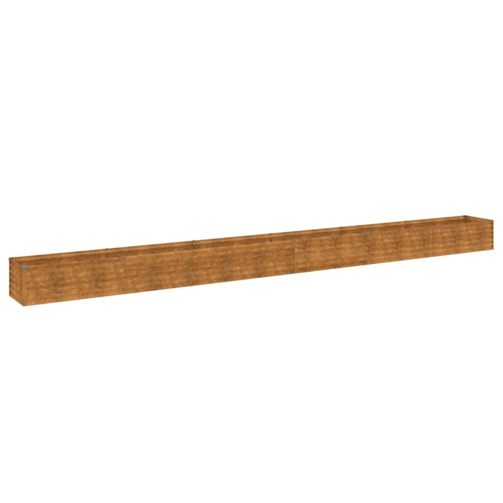 vidaXL Strat înălțat de grădină, 580x50x36 cm, oțel corten
