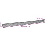 vidaXL Strat înălțat de grădină, 770x50x36 cm, oțel corten vidaXL Strat înălțat de grădină, 770x50x36 cm, oțel corten