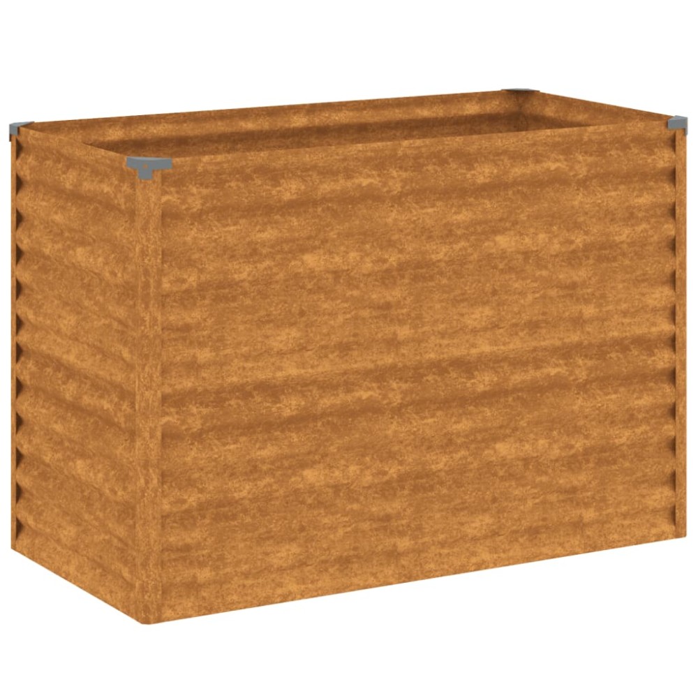 vidaXL Strat înălțat de grădină, 100x50x69 cm, oțel corten