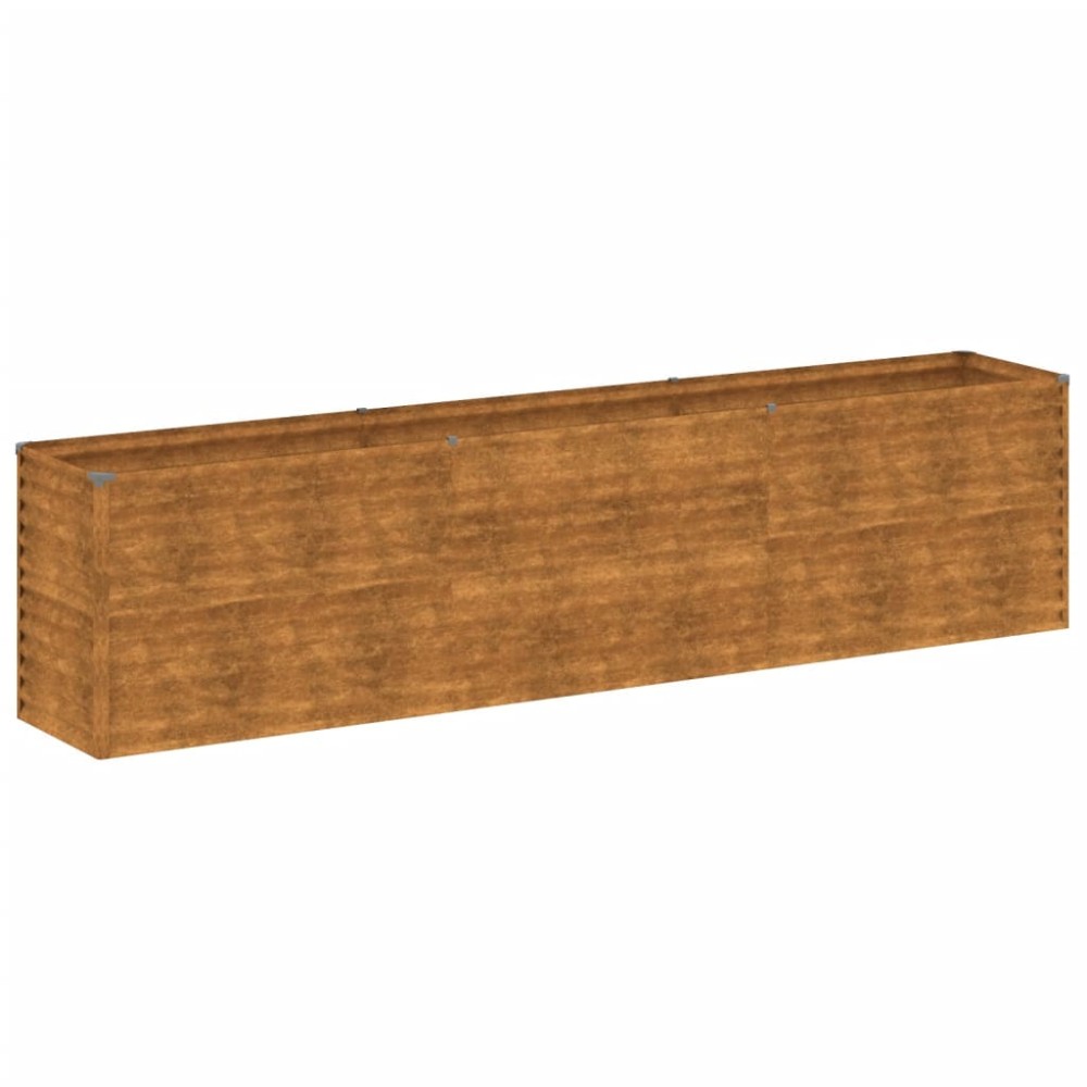 vidaXL Strat înălțat de grădină, 291x50x69 cm, oțel corten