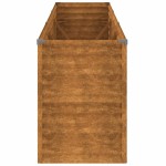 vidaXL Strat înălțat de grădină, 291x50x69 cm, oțel corten