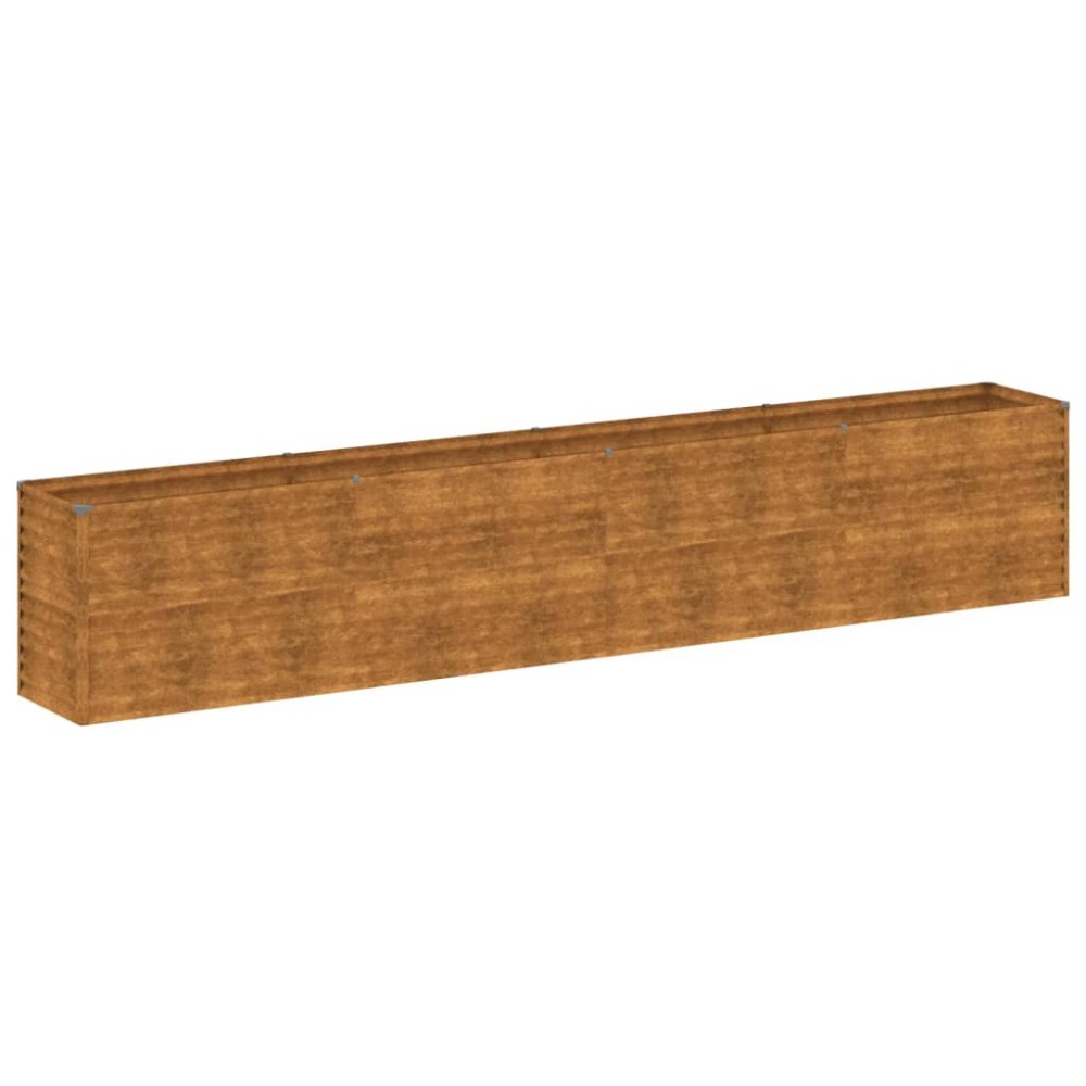 vidaXL Strat înălțat de grădină, 385x50x69 cm, oțel corten