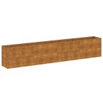 vidaXL Strat înălțat de grădină, 385x50x69 cm, oțel corten