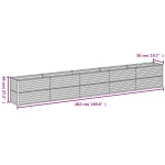 vidaXL Strat înălțat de grădină, 482x50x69 cm, oțel corten vidaXL Strat înălțat de grădină, 482x50x69 cm, oțel corten