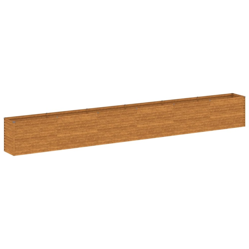 vidaXL Strat înălțat de grădină, 578x50x69 cm, oțel corten