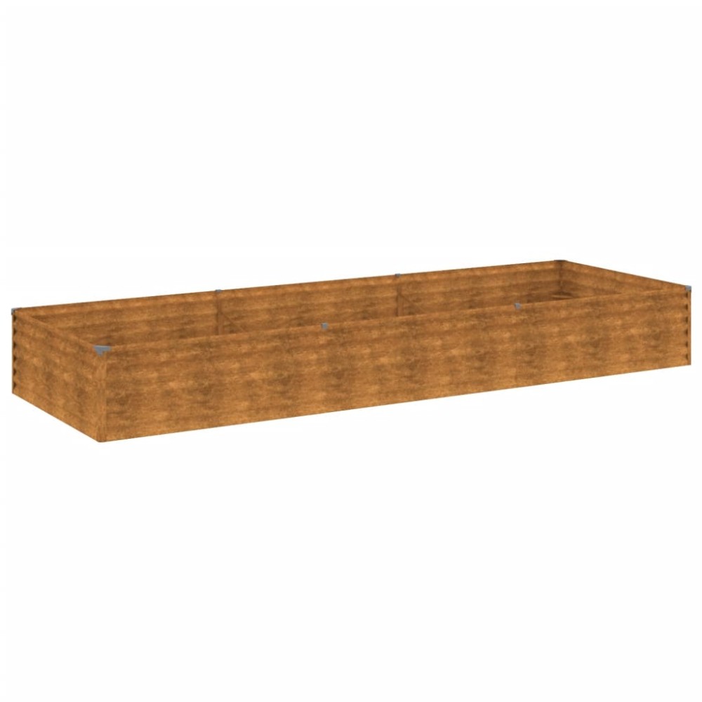 vidaXL Strat înălțat de grădină, 291x100x36 cm, oțel corten