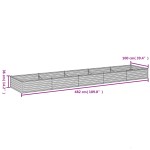 vidaXL Strat înălțat de grădină, 482x100x36 cm, oțel corten