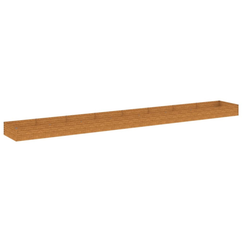 vidaXL Strat înălțat de grădină, 770x100x36 cm, oțel corten