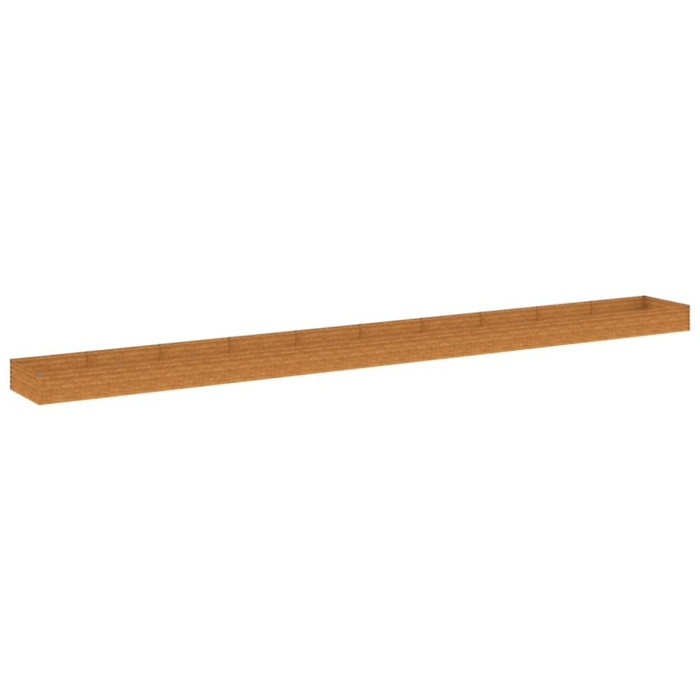 vidaXL Strat înălțat de grădină, 960x100x36 cm, oțel corten