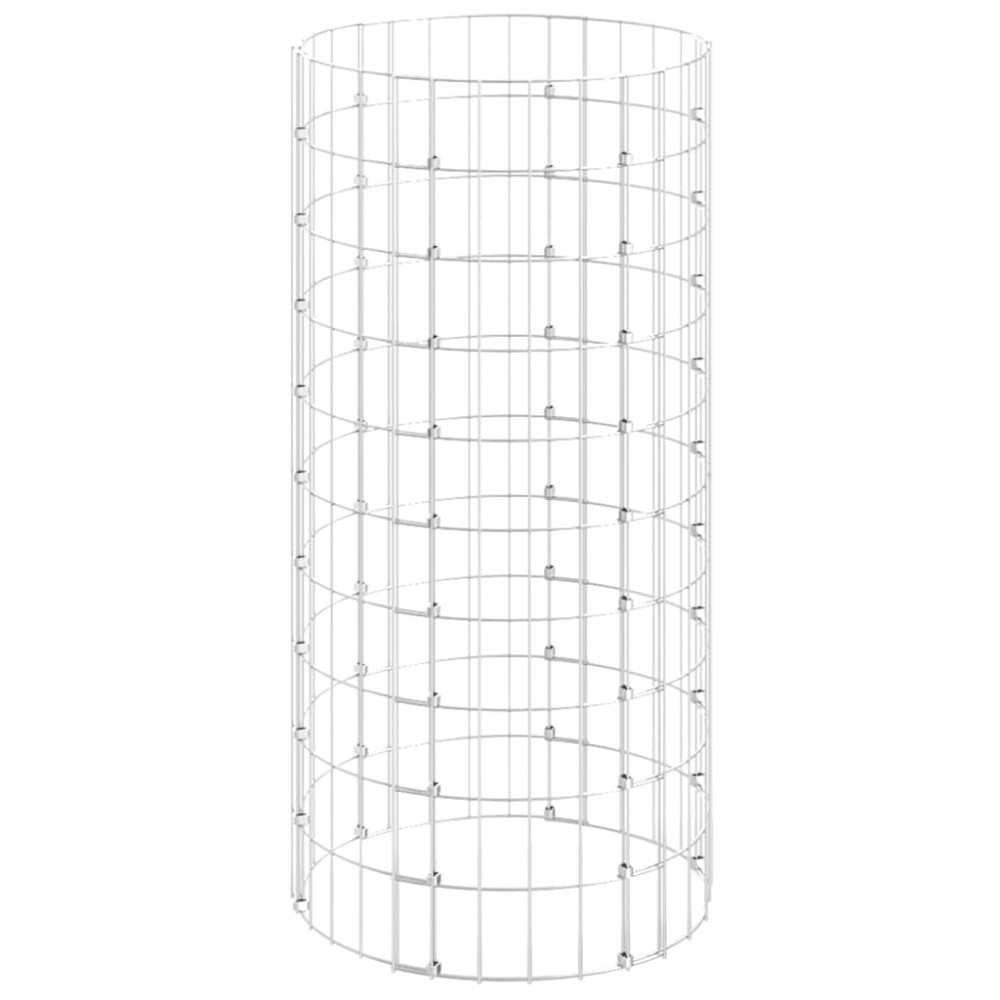 vidaXL Stâlp de gabion, Ø50x100 cm, oțel galvanizat, circular