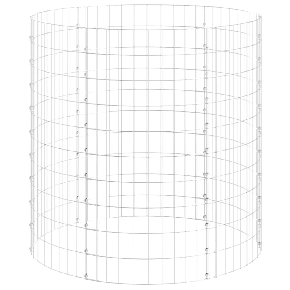 vidaXL Stâlp de gabion, Ø100x100 cm, oțel galvanizat, circular