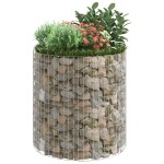 vidaXL Stâlp de gabion, Ø100x100 cm, oțel galvanizat, circular