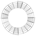 vidaXL Strat înălțat gabion 3 buc. Ø30x50 cm oțel galvanizat circular