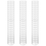 vidaXL Strat înălțat gabion 3 buc. Ø30x200 cm oțel galvanizat circular