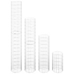 vidaXL Straturi înălțate gabion 4 buc. Ø30x50/100/150/200 cm circulare