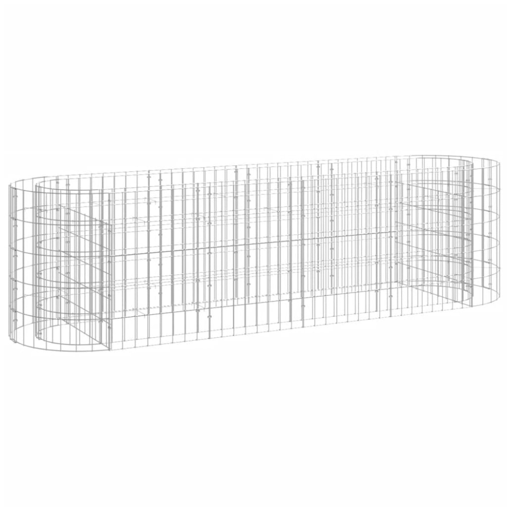 vidaXL Strat înălțat gabion, 190x50x50 cm, fier galvanizat