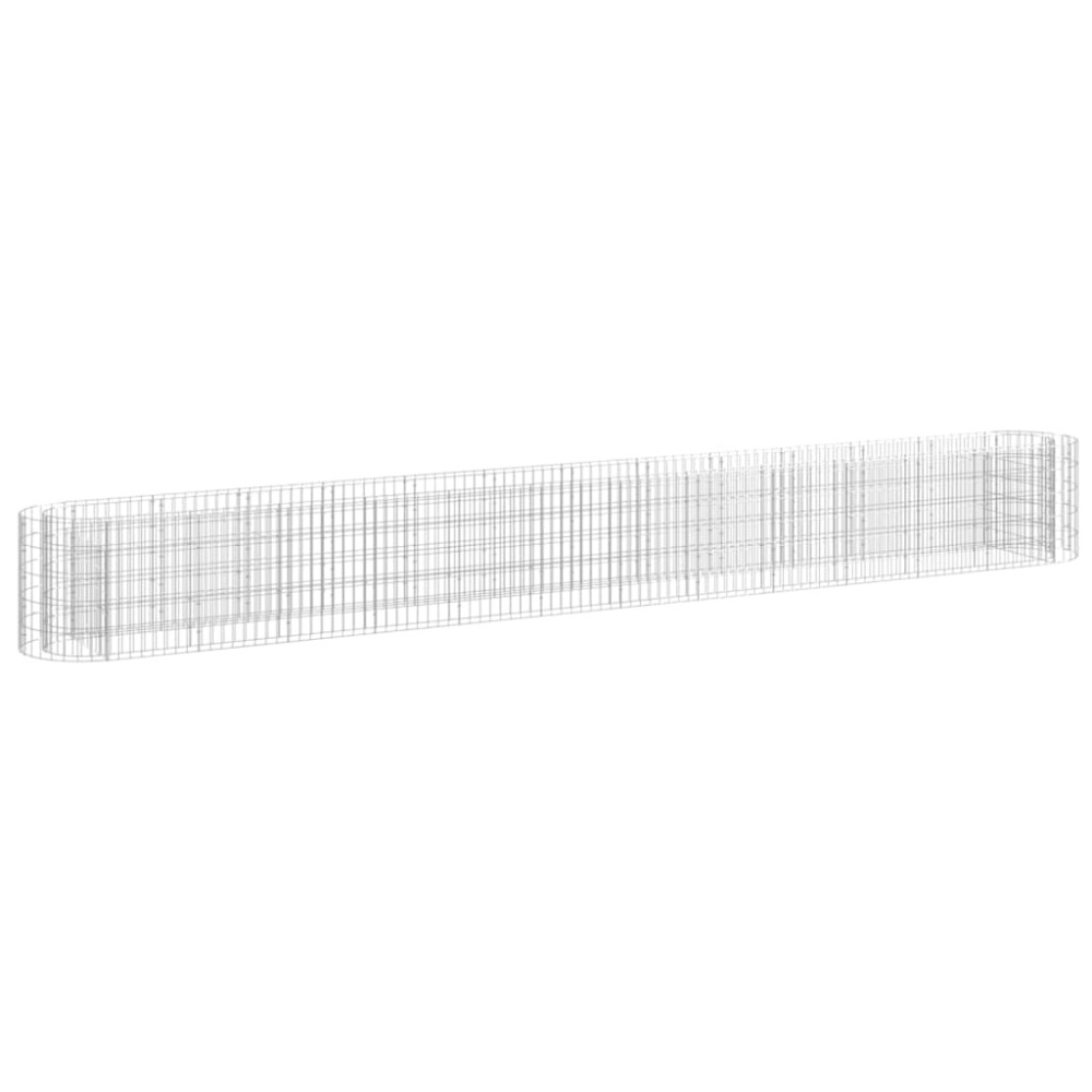 vidaXL Strat înălțat gabion, 470x50x50 cm, fier galvanizat