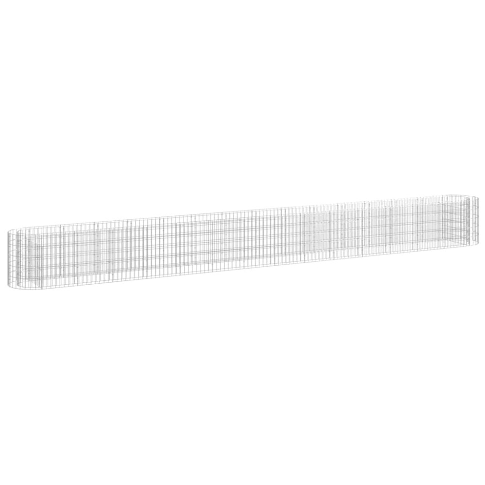 vidaXL Strat înălțat gabion, 540x50x50 cm, fier galvanizat