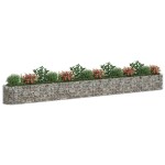 vidaXL Strat înălțat gabion, 540x50x50 cm, fier galvanizat