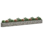 vidaXL Strat înălțat gabion, 610x50x50 cm, fier galvanizat