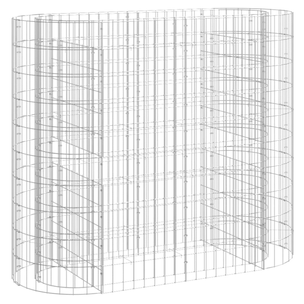 vidaXL Strat înălțat gabion, 120x50x100 cm, fier galvanizat