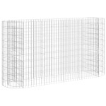 vidaXL Strat înălțat gabion, 190x50x100 cm, fier galvanizat