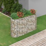 vidaXL Strat înălțat gabion, 190x50x100 cm, fier galvanizat