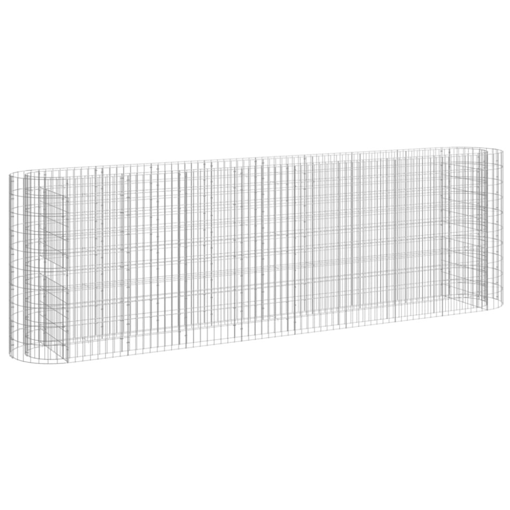 vidaXL Strat înălțat gabion, 330x50x100 cm, fier galvanizat