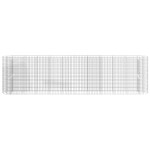 vidaXL Strat înălțat gabion, 400x50x100 cm, fier galvanizat