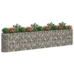 vidaXL Strat înălțat gabion, 470x50x100 cm, fier galvanizat