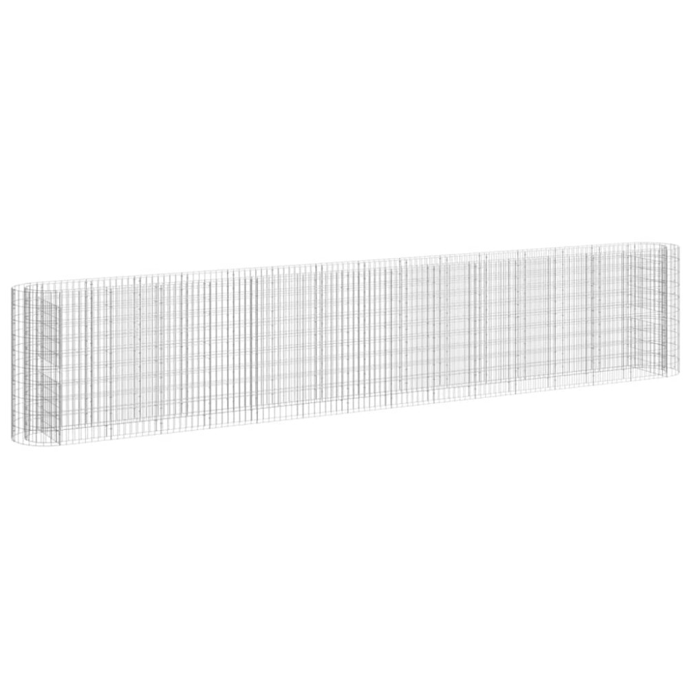 vidaXL Strat înălțat gabion, 540x50x100 cm, fier galvanizat