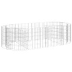 vidaXL Strat înălțat gabion, 200x100x50 cm, fier galvanizat