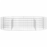 vidaXL Strat înălțat gabion, 200x100x50 cm, fier galvanizat