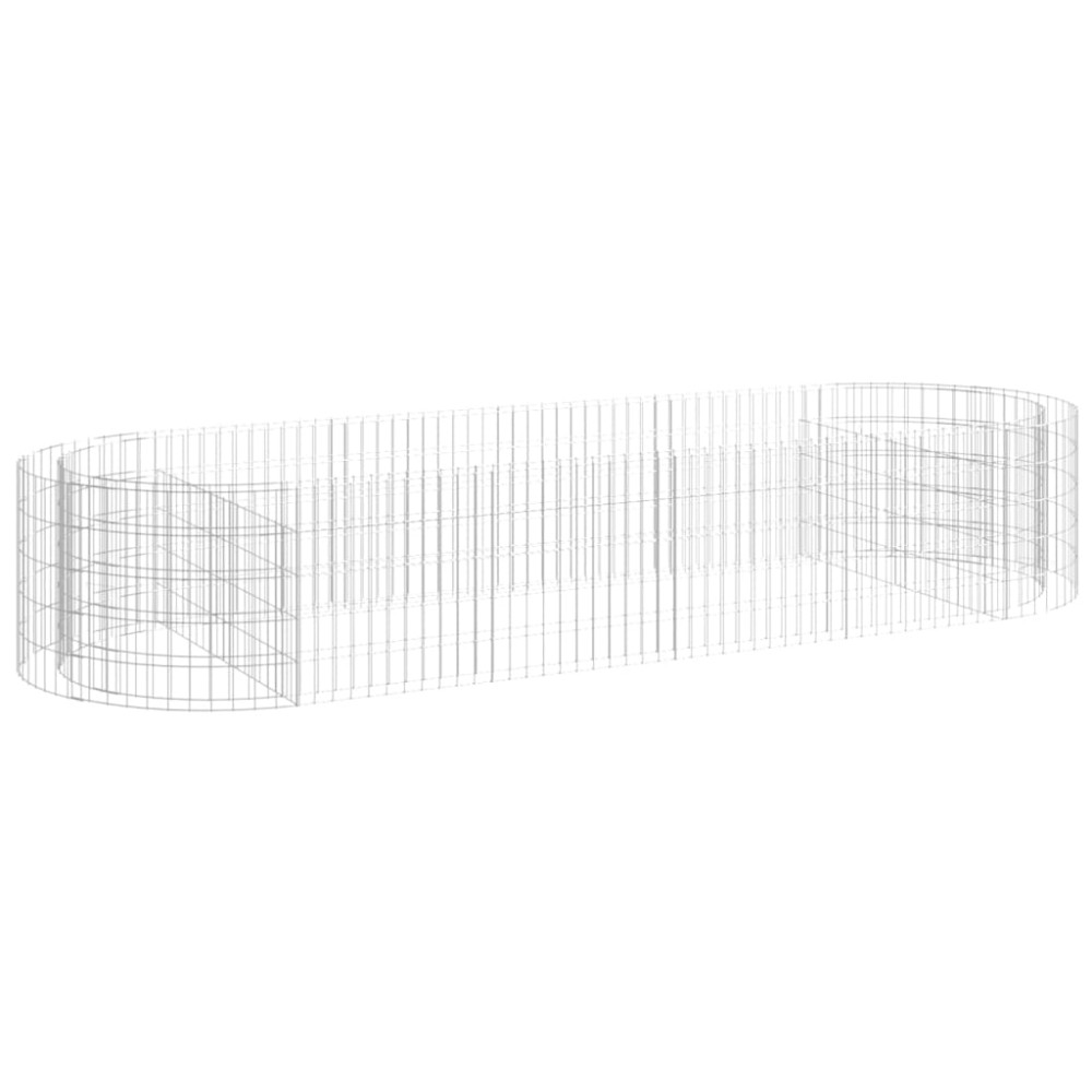 vidaXL Strat înălțat gabion, 300x100x50 cm, fier galvanizat