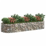 vidaXL Strat înălțat gabion, 300x100x50 cm, fier galvanizat